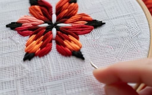 Guide on how to do cross stitch.