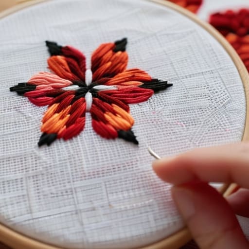 Guide on how to do cross stitch.