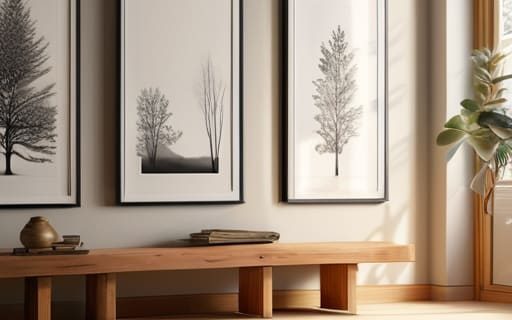 Guide on how to hang pictures in a group.