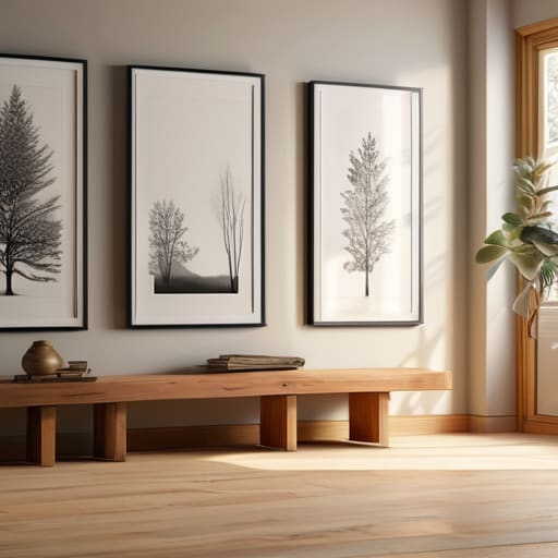 Guide on how to hang pictures in a group.