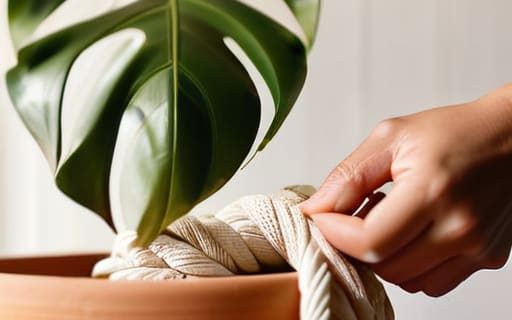 Learn how to macrame a plant hanger.