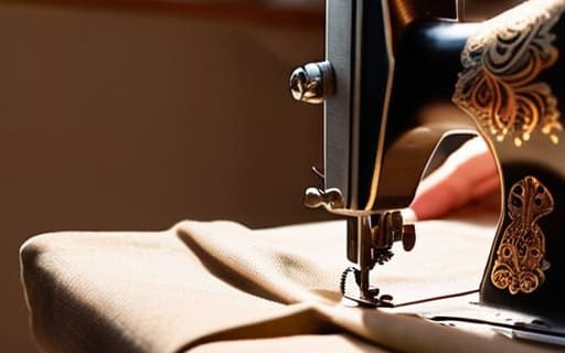 How to sit comfortably while sewing.