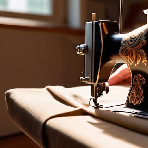 How to sit comfortably while sewing.