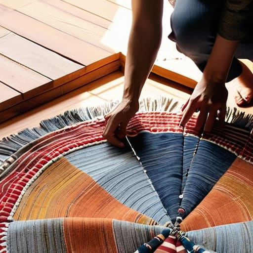 The Gentle Art of Upcycling Old Clothing Into Rugs