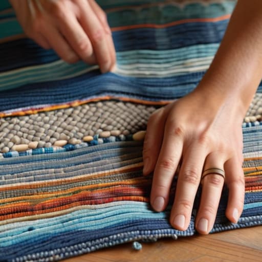 Guide on how to make a rag rug.