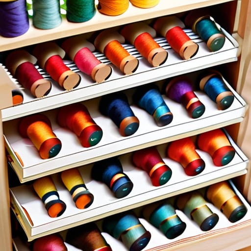 How to organise a craft cupboard efficiently.